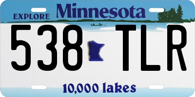 MN license plate 538TLR
