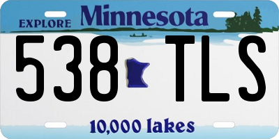 MN license plate 538TLS