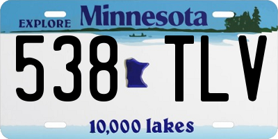 MN license plate 538TLV