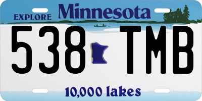 MN license plate 538TMB