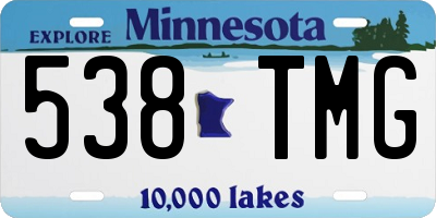 MN license plate 538TMG