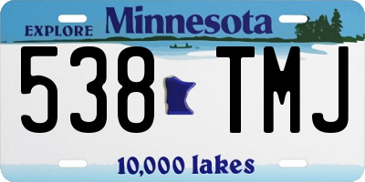 MN license plate 538TMJ