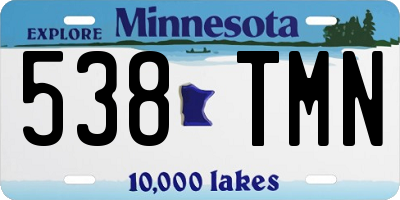 MN license plate 538TMN