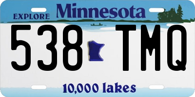 MN license plate 538TMQ