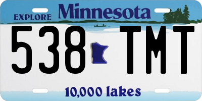 MN license plate 538TMT