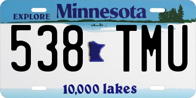 MN license plate 538TMU