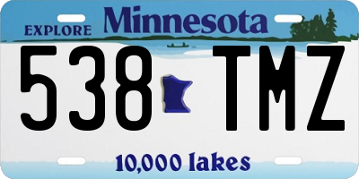 MN license plate 538TMZ