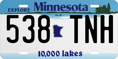 MN license plate 538TNH