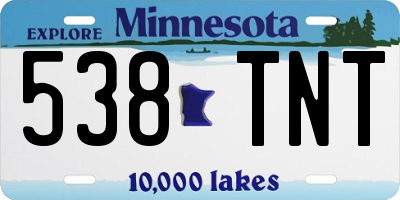 MN license plate 538TNT