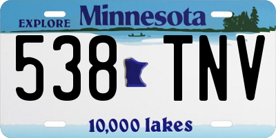 MN license plate 538TNV
