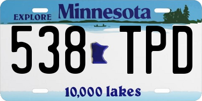 MN license plate 538TPD