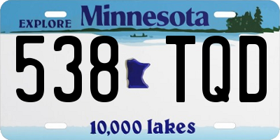 MN license plate 538TQD
