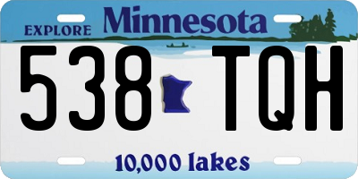 MN license plate 538TQH