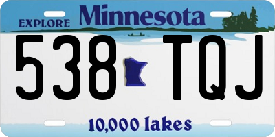 MN license plate 538TQJ
