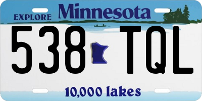 MN license plate 538TQL