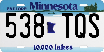 MN license plate 538TQS
