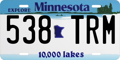 MN license plate 538TRM