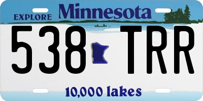 MN license plate 538TRR