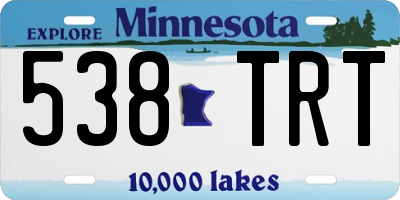 MN license plate 538TRT