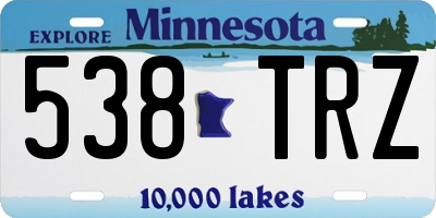 MN license plate 538TRZ