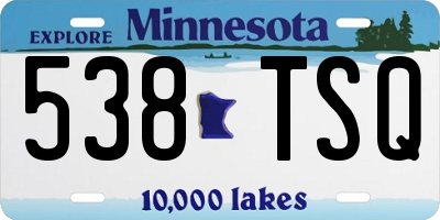 MN license plate 538TSQ