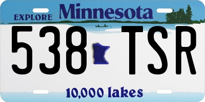 MN license plate 538TSR