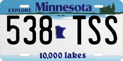 MN license plate 538TSS