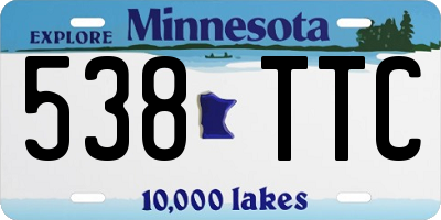 MN license plate 538TTC