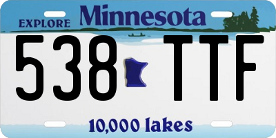 MN license plate 538TTF