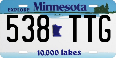 MN license plate 538TTG