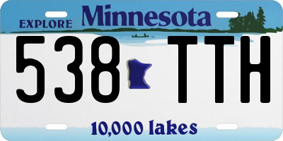 MN license plate 538TTH