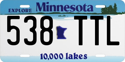 MN license plate 538TTL