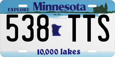 MN license plate 538TTS