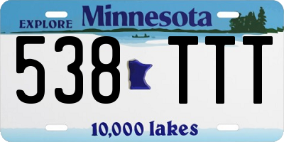 MN license plate 538TTT