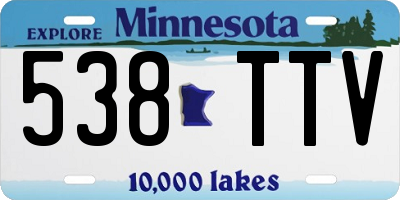 MN license plate 538TTV