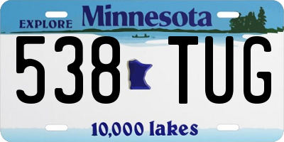 MN license plate 538TUG