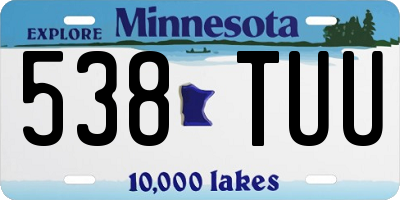 MN license plate 538TUU
