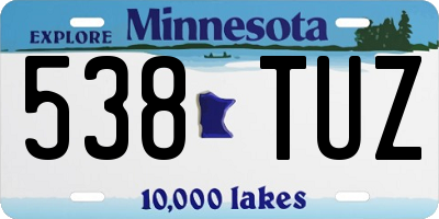 MN license plate 538TUZ