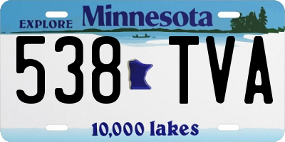 MN license plate 538TVA