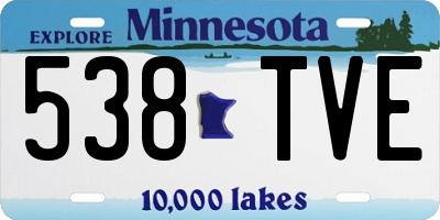 MN license plate 538TVE