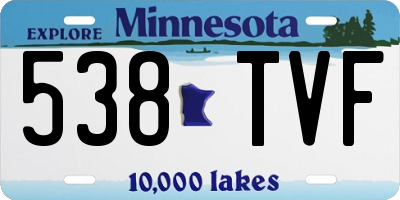MN license plate 538TVF