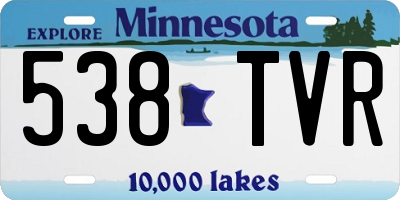 MN license plate 538TVR