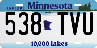 MN license plate 538TVU