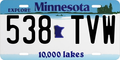 MN license plate 538TVW