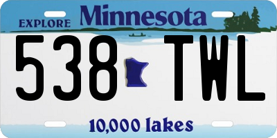 MN license plate 538TWL
