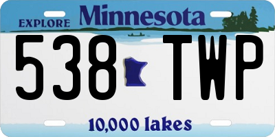 MN license plate 538TWP