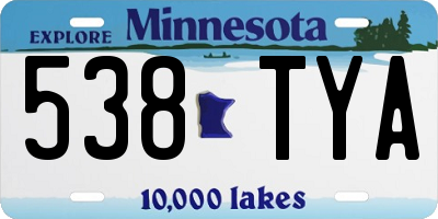 MN license plate 538TYA