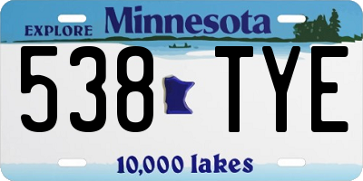 MN license plate 538TYE