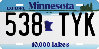 MN license plate 538TYK