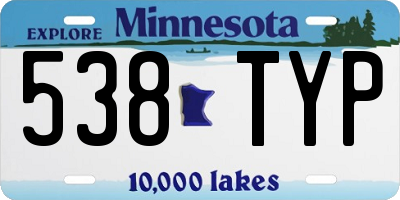 MN license plate 538TYP